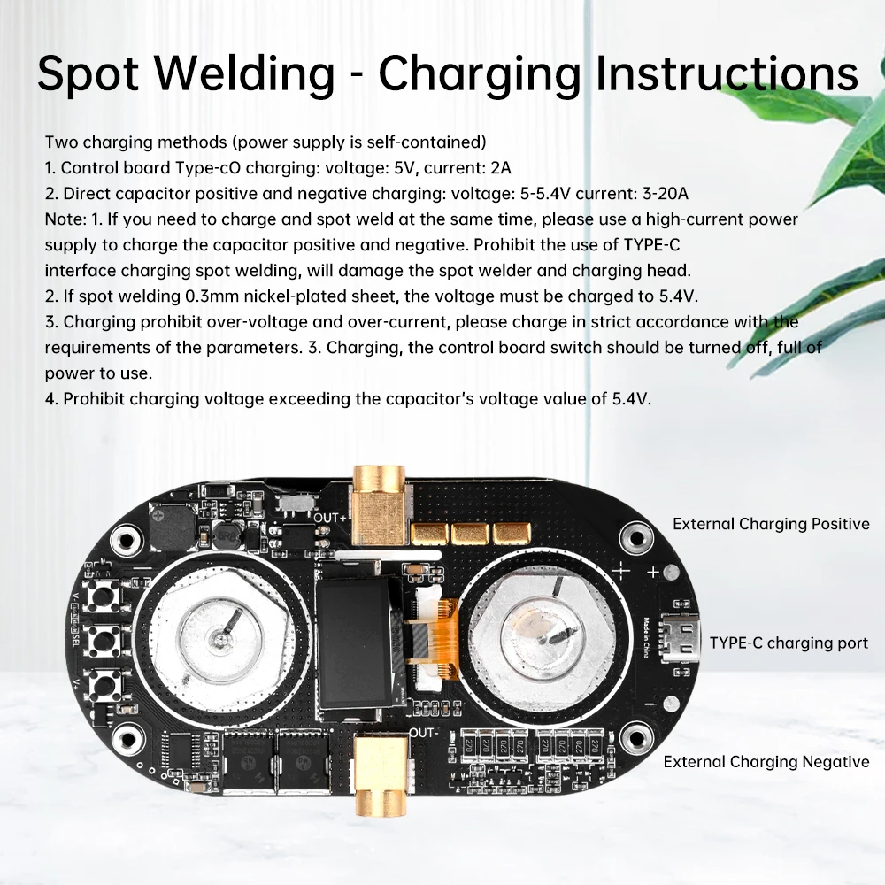 1300A Intelligent Spot Welder Household Handheld Capacitor 18650 Lithium Battery Spot Welding Machine DIY Full Kit 12 Square Pen