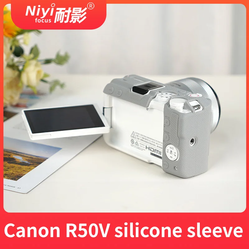 Camera Bag R50V Camera Soft Silicone Case Fall-proof for Canon EOS R50V R5 Mark II Camera Protector Body Cover Bottom Open