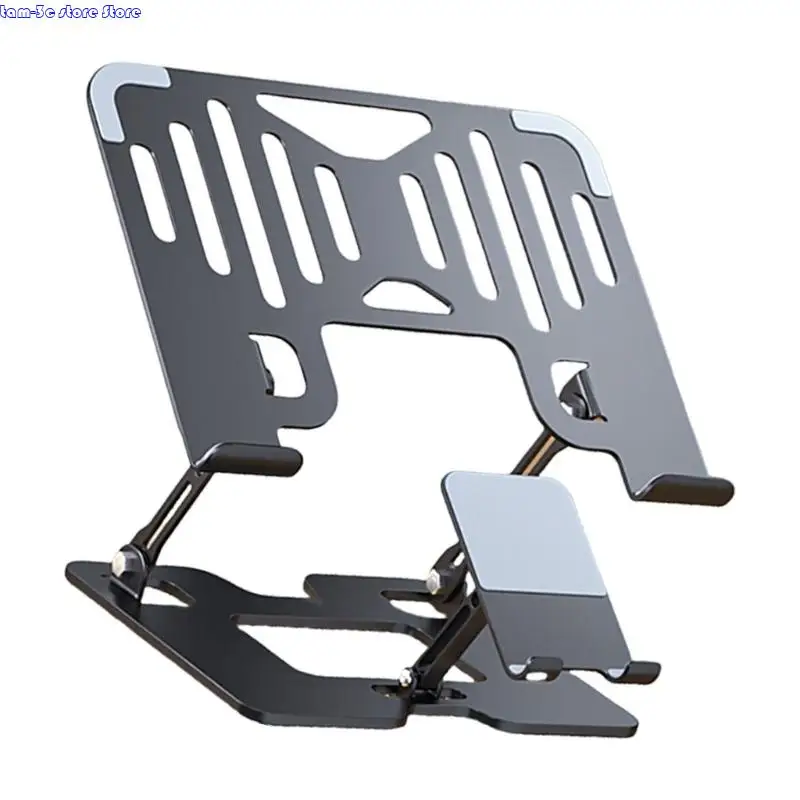 D0UA人間工学に基づいたラップトップ冷却スタンド10-17.3inchノートブックコンピューターの高さ調整とダブルデバイスサポート