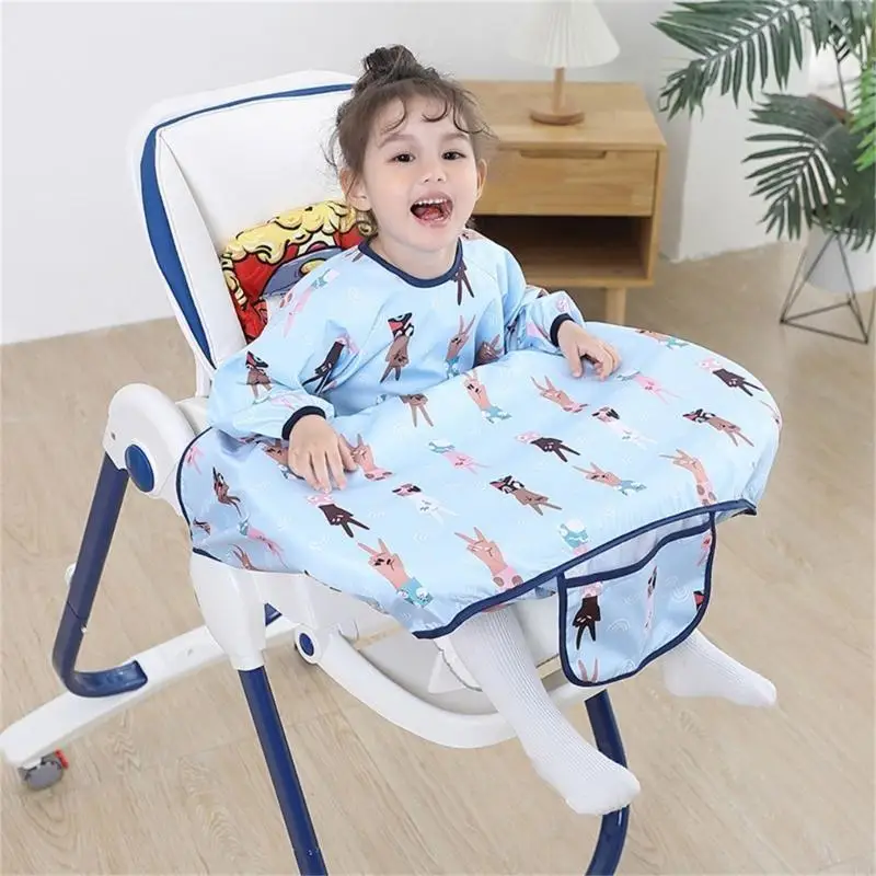 Bib d'alimentation 95ae pour bébé fille garçons 6m-4y Bib imperméable tablier tablier avec couverture table bébé sans