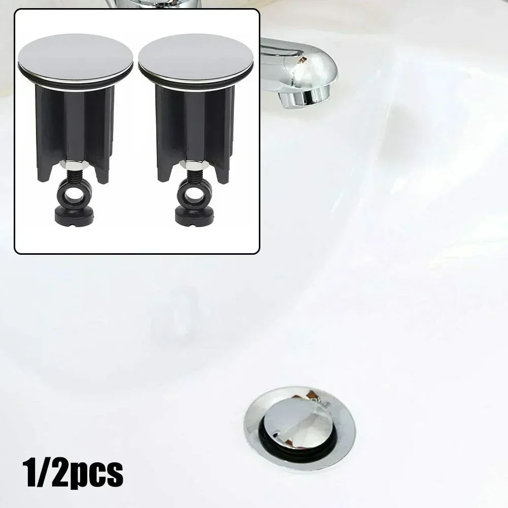 Adjustable Height 6.5-10cm Copper Bathroom Sink Drain Pop-Up Replacement 40mm Fits Most Wash Basins Easy Insert