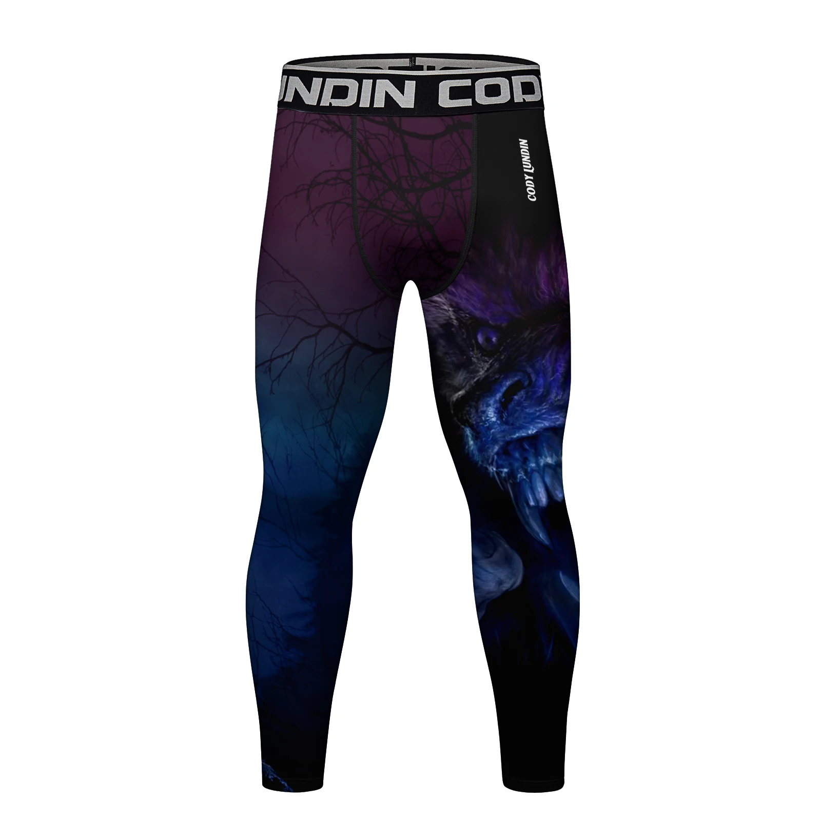 Hot Sale Cody Lundin Printed Flower Fitness BJJ Jiu Jitsu Trousers Anti-UV Male Sublimation Exercise Jogging Running Leggings