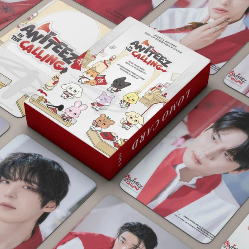 

55pcs/set ATEEZ LOMO Card Album ANITEEZ IN THE CALL Postcard Wooyoung Seonghwa Postcard Girl's Favorite Gift