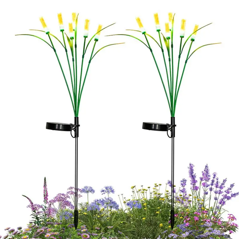 Garden Lights Solar Powered Decorative Yard Lights Set Of 2 Decorative Pathway Lamp For Lawn Garden Outdoor Patio Lighting