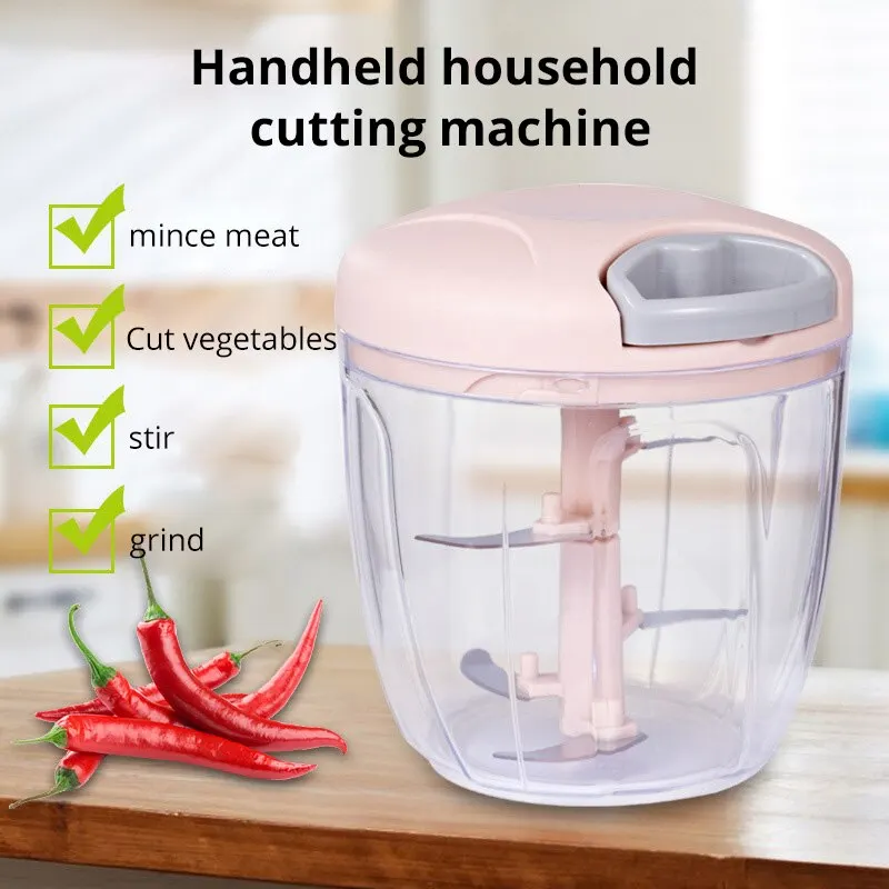 1Pc Pink Special for Kitchen Cooking Machine Multi-Function Hand Pull Garlic Press Garlic Masher Manual Crushing Garlics Device