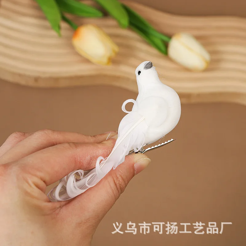 

Artificial Foam Feather Dove Lover Peace White Pigeons Garden Wedding Decor Craft Birds Model Photography Props Ornaments 장식품
