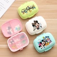 Mickey Mouse Portable Pills Organizer Case Women Men PillBox Tablet Storage Container Travel Weekly Medicine Pill Box Pill Case