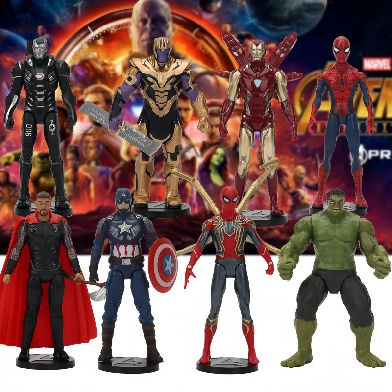 10cm Marvel Legends Figure MK85 Iron Man Spiderman Captain America Thor Hulk Avengers Anime Model Doll Action Figures Toys Gifts