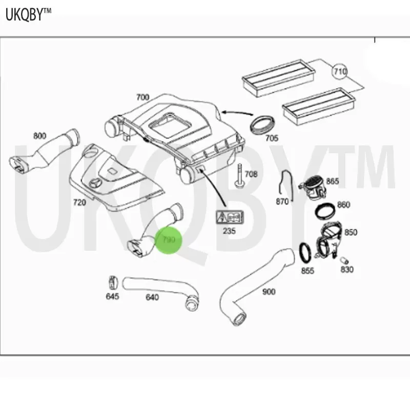 غطاء لوحة خرطوم أنابيب التهوية أنابيب الهواء أ 2720900782 أ 2720900282 #2