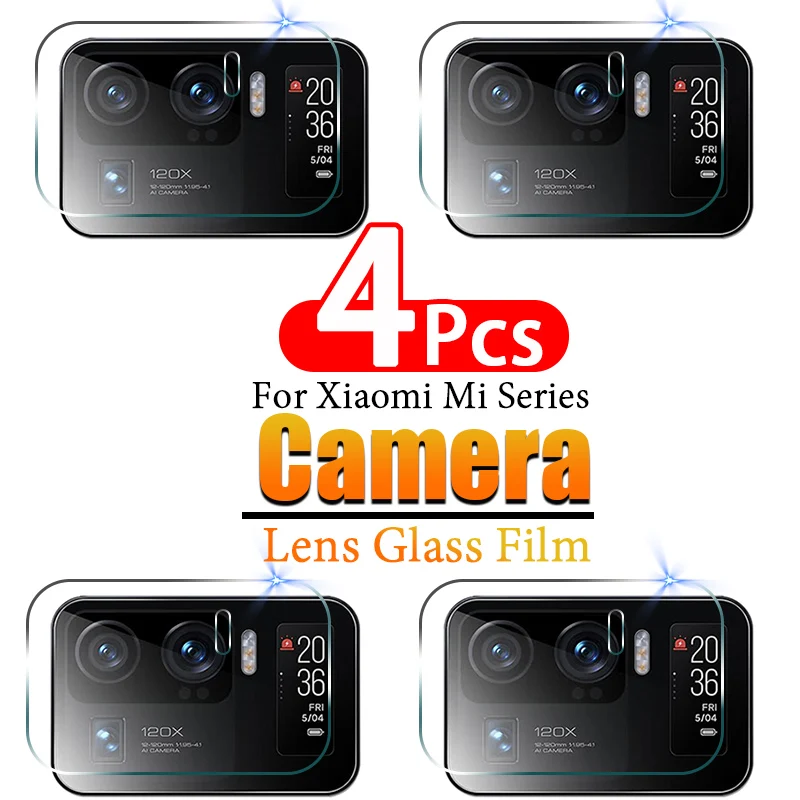 

4PCS HD Camera Lens Glass Film For Xiaomi Mi 11 12 12S 10 Ultra Pro Full Cover Lens Protector Mi 11 11i 12x 12s A2 A3 10 Lite 5G