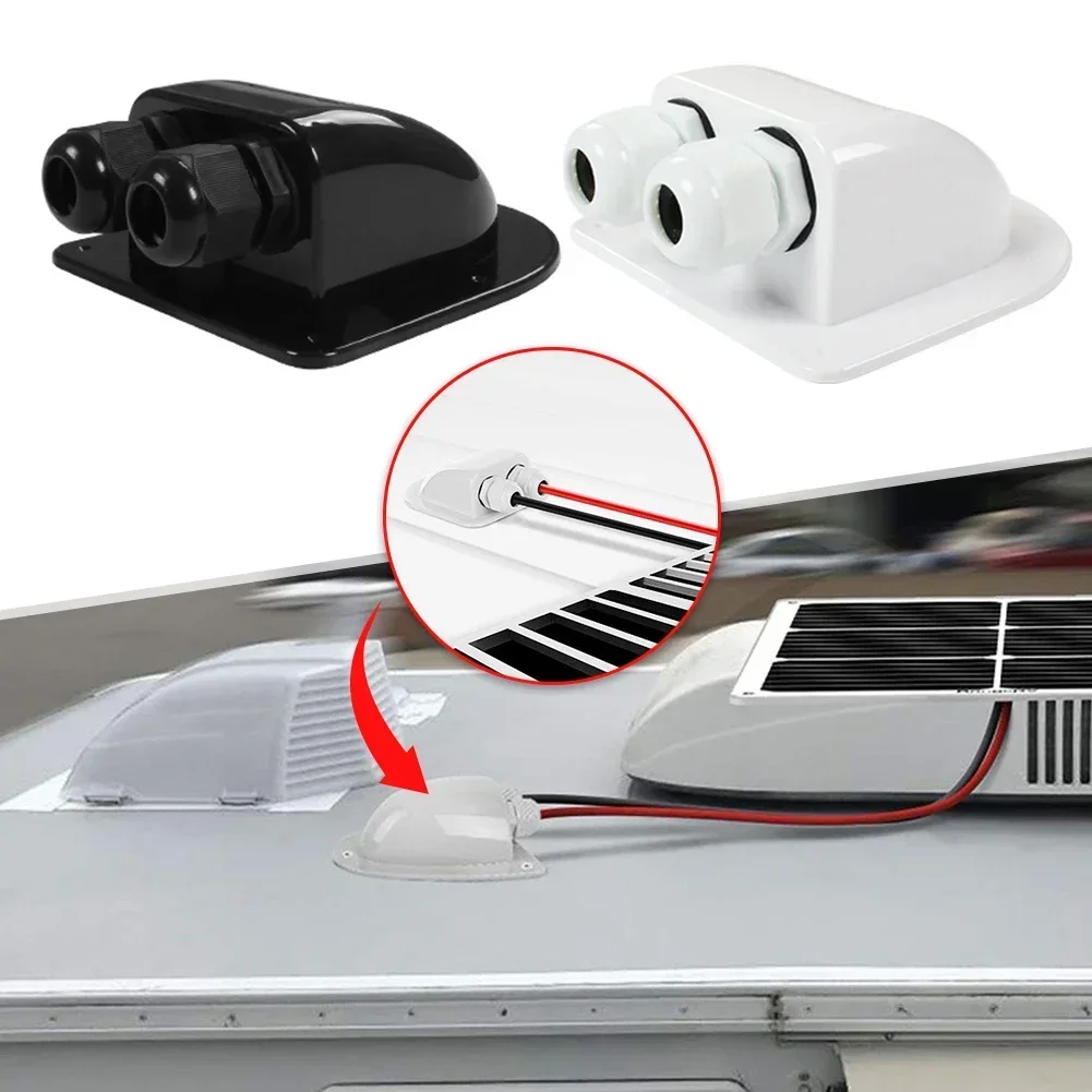 New Wire Entry Gland Box Solar Panel Roof Wire Entry Gland Box Cable Motorhome Single/Double Hole RV Yacht Car Accessories