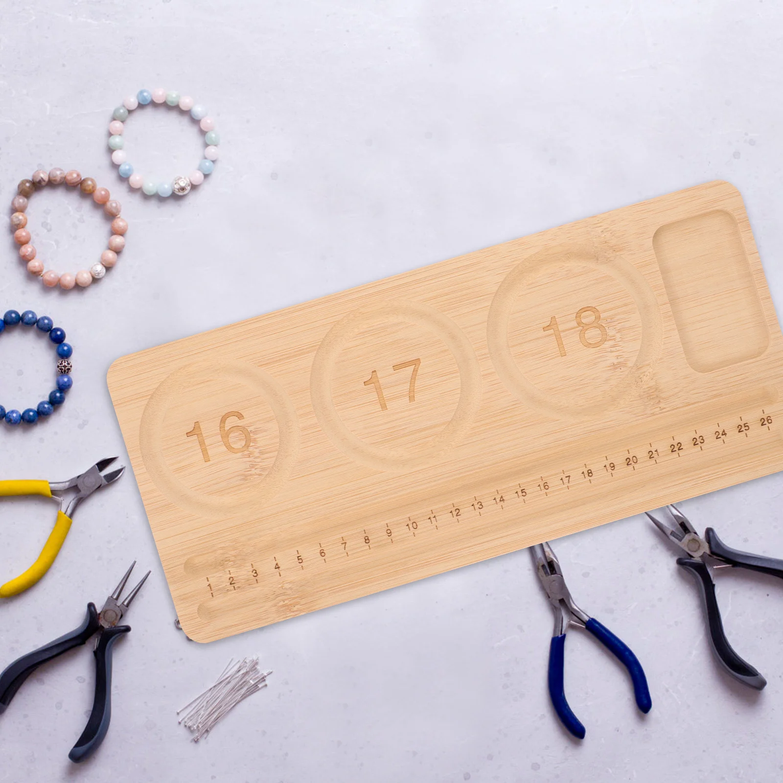 Board Wooden Beading Design Sorting Tray For Bead Design Tray Diy Jewelry Making Craft Tool Organiser Storage