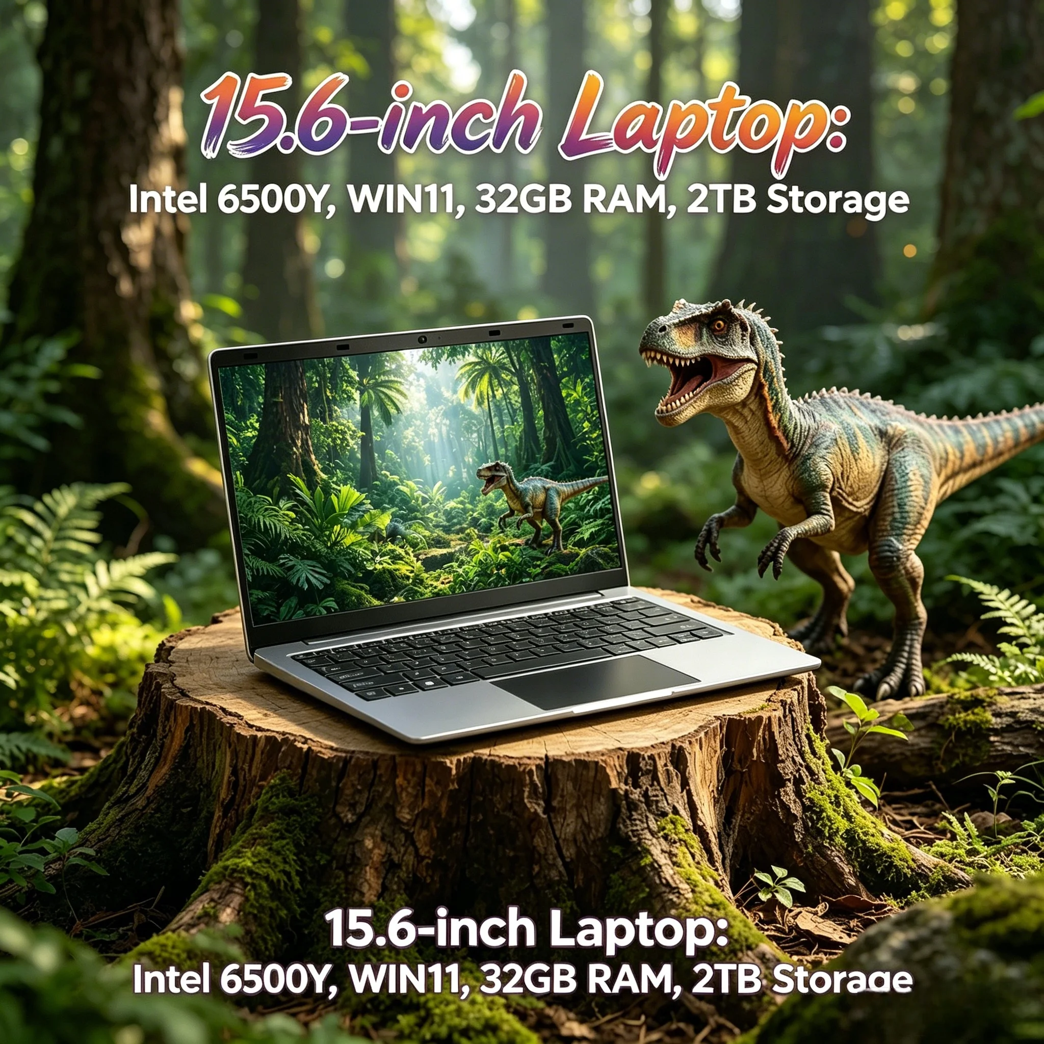 15.6 Inch Ultra Thin Laptop Intel 6500Y Windows 11 Pro 32GB DDR4 2TB SSD Lightweight Business Gaming Portable Notebook