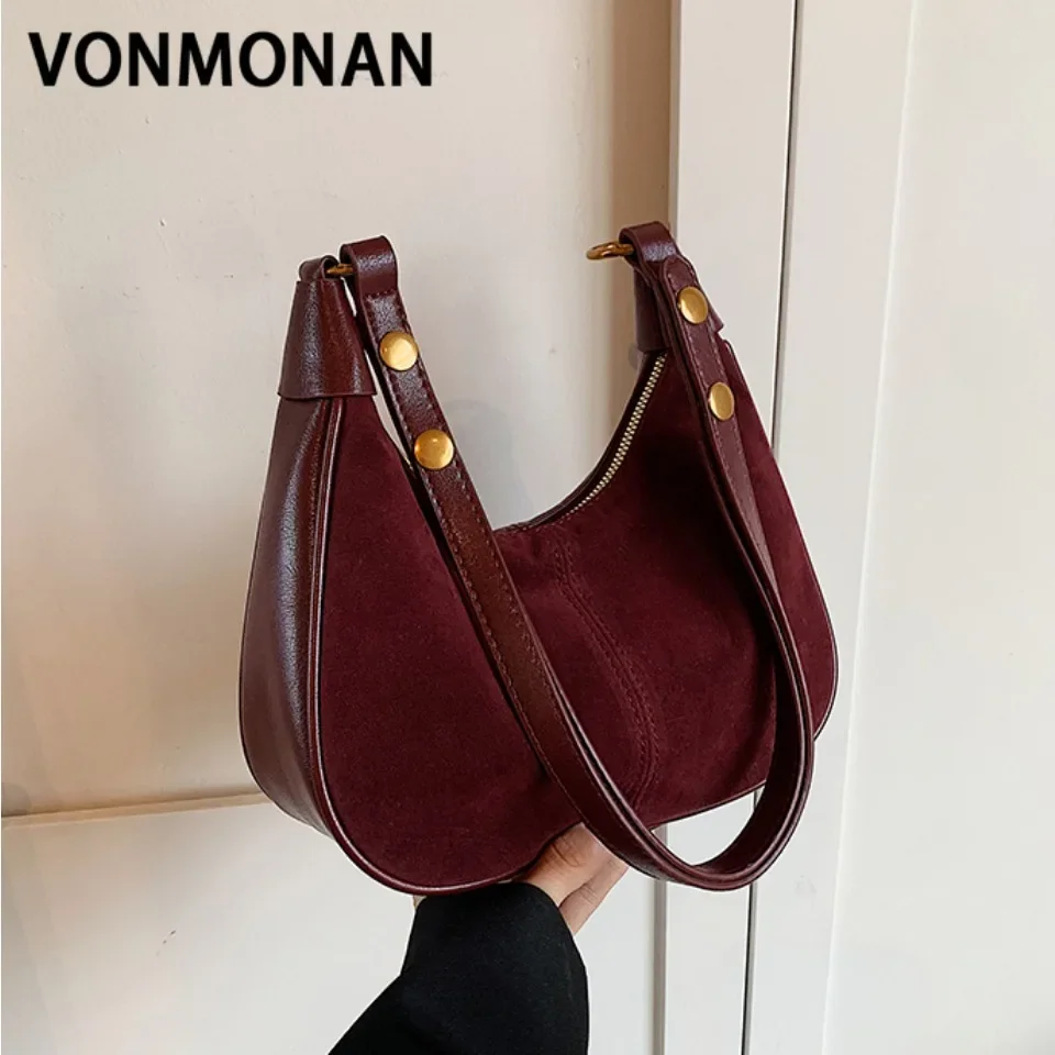 

Small PU Leather Nubuck Underarm Bags Ladies Shoulder Bag for Women New Trend Women's Handbags Y2K Style Messenger Sac A Main