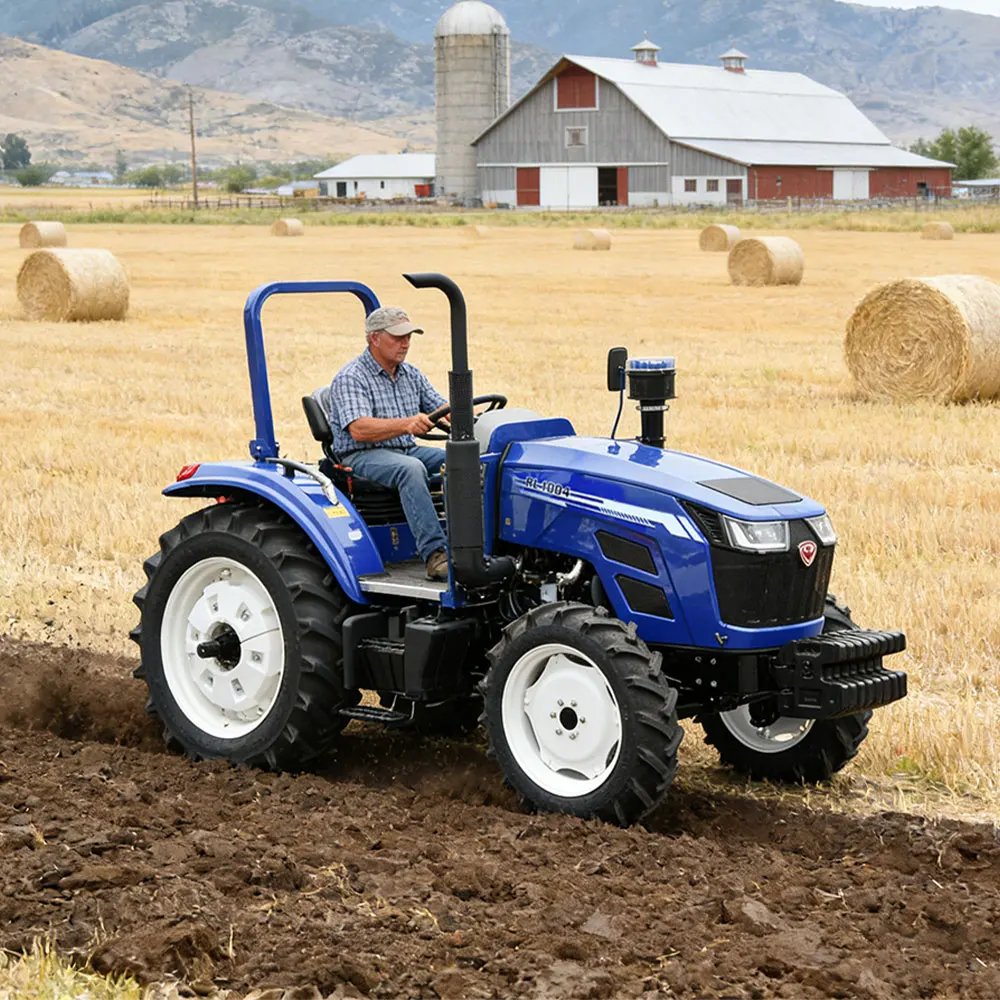 Multifunctional Wheeled Tractor Agricultural Small Compact Mini 4WD Diesel 100 HP Transmission Pump