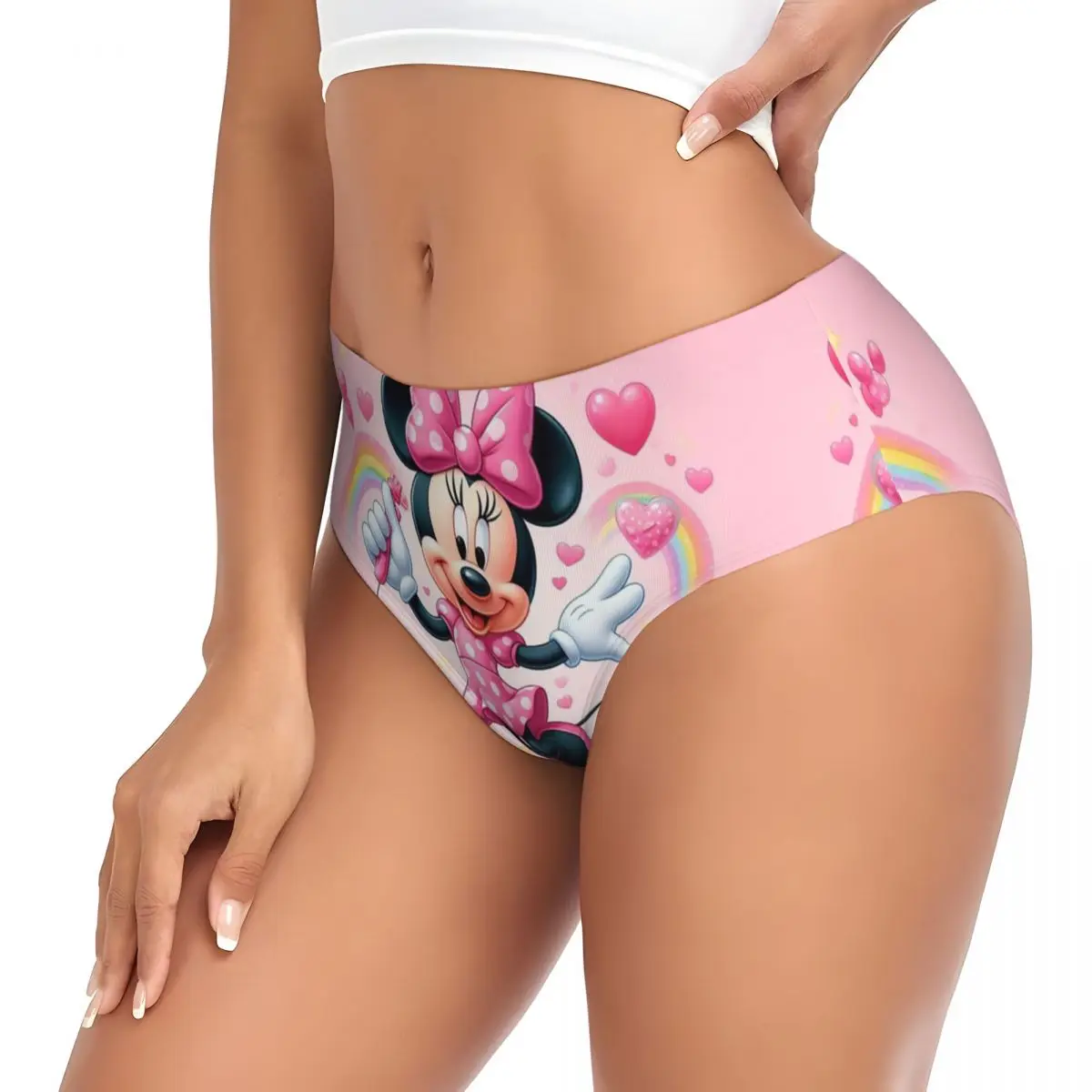الرسوم المتحركة المخصصة ميني الرسوم المتحركة ملخصات الملابس الداخلية النسائية سراويل تمتد مريحة