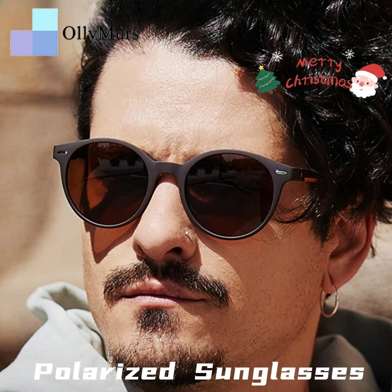 

OLLYMURS трендовые поляризационные солнцезащитные очки с защитой от ультрафиолета TR90 ретро круглые оптические очки по рецепту Hot FashionTFrame для мужчин и женщин