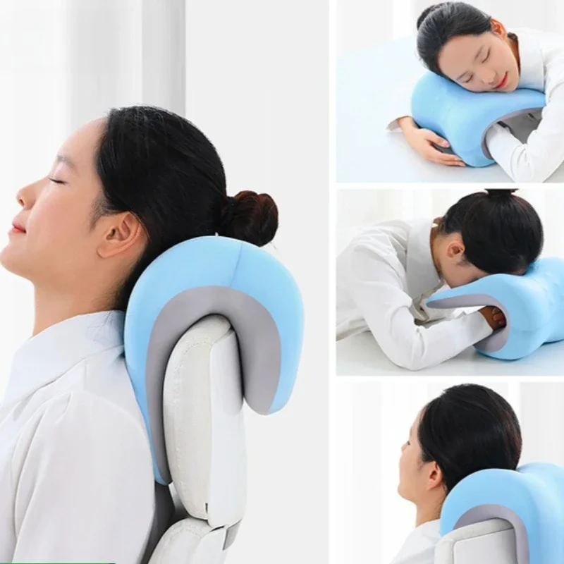 1pcs Neck Pillow Nap Pillow Office Chair Multifunctional Neck Brace Memory Cotton Suitable for Different Face Shapes 25x28x18cm