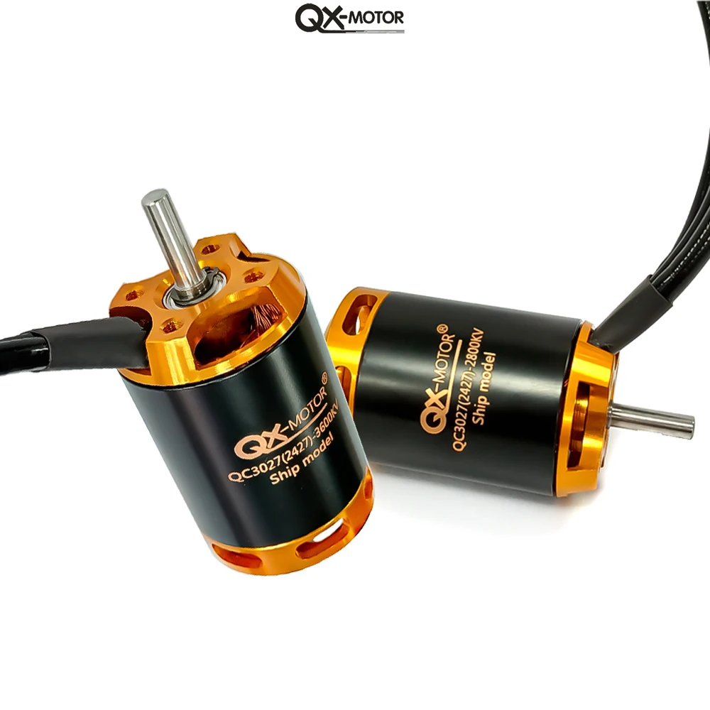 QX-MOTOR QC3027 2427 silnik bezszczotkowy 2800KV 3600KV 3800KV użyj 120A ESC dla modelu łodzi RC zdalnie sterowane części zabawek