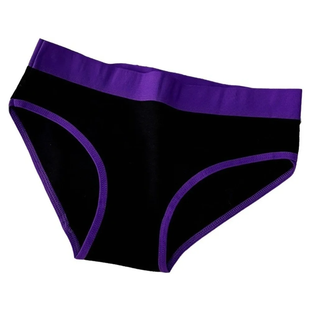 Comfortable Cotton Crotch Sports Style Briefs Female Lingerie Patchwork Women's Underwear Mid Waist Triangle Panties Lady