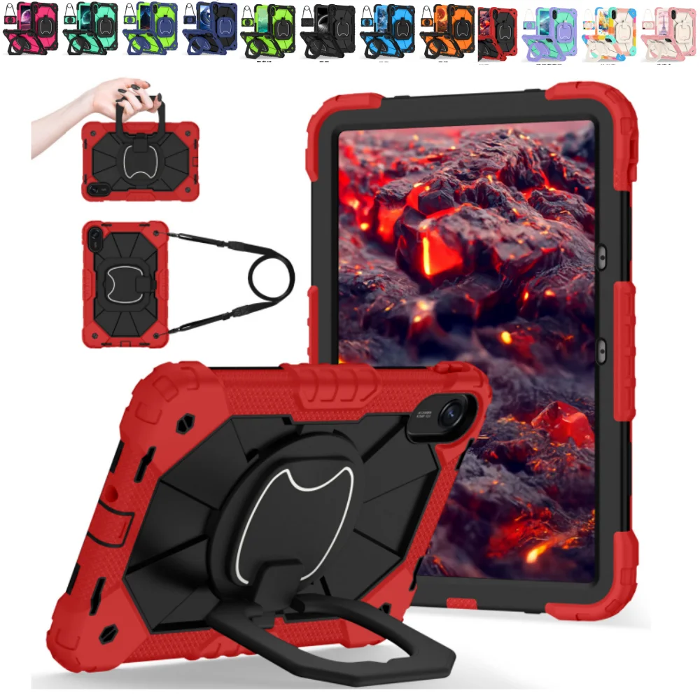 

Heavy Duty Case for Xiaomi Redmi Pad 2 11 inch 2025 Shockproof Rotating Stand Cover for Redmi Pad 2 11" with Shoulder Strap