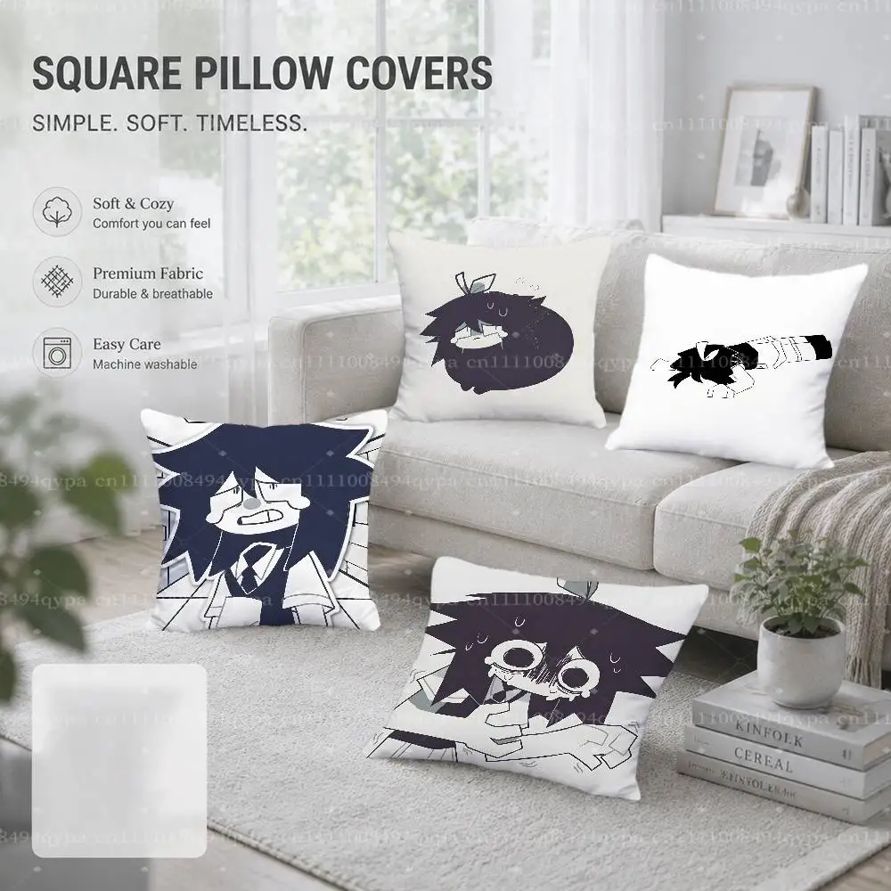 Abbie FPE Fundamental Paper Education Pillowcase With Zipper Throw Pillow Cover Shams Cushion Covers for Bed Living Room Couch