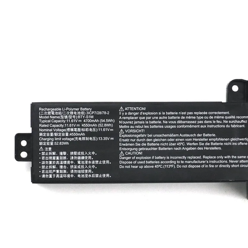 Laptop Battery For BTY-S1M BTYS1M S9N-0Z6A200-AQ2 S9N0Z6A200AQ2 Claw A1M A1M-025HK 11.61V 4700mAh 54.5Wh Black New