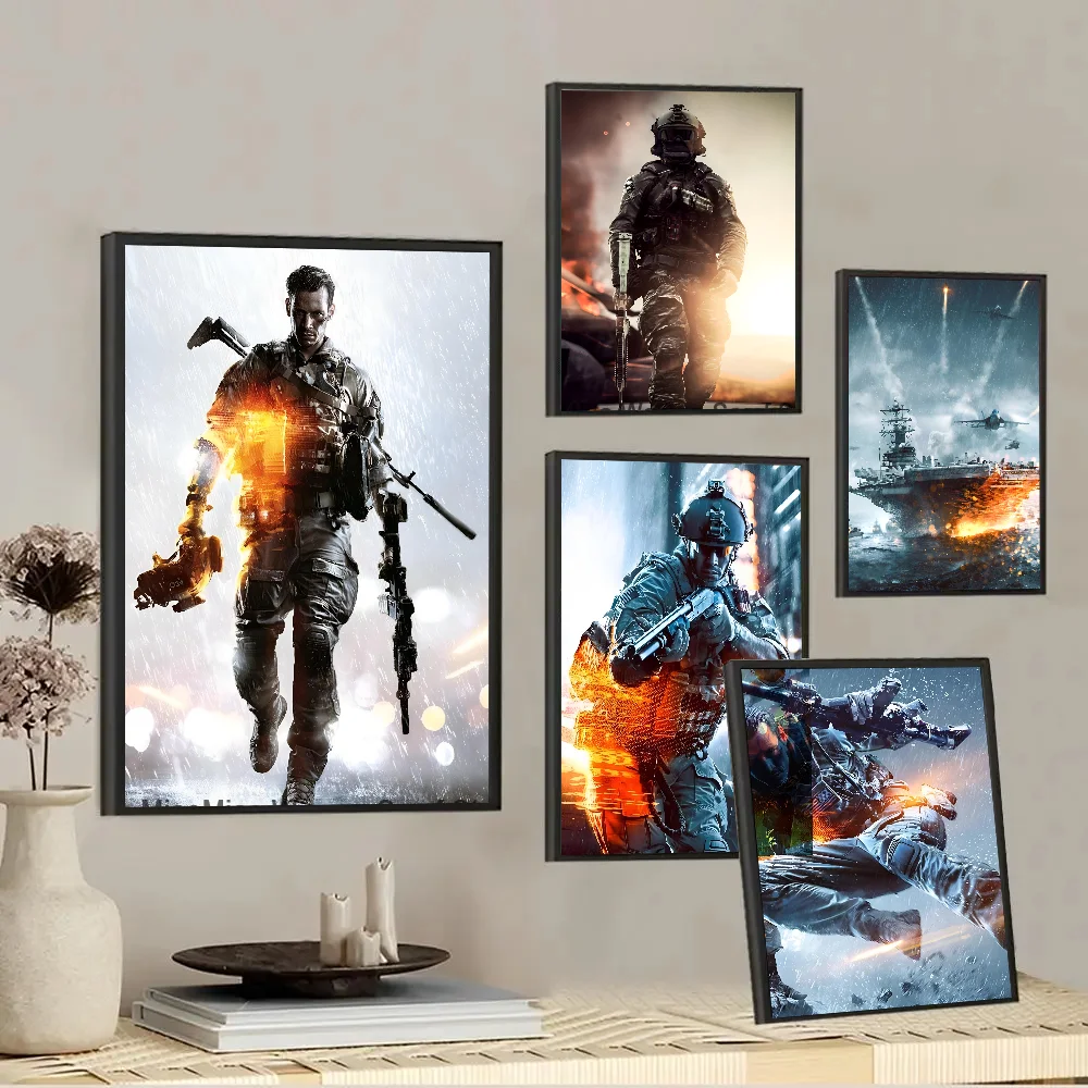 Game B-Battlefield Poster Paper Print Home Living Room Bedroom Entrance Bar Cafe Art Painting Decoration