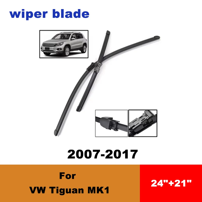 

For VW Tiguan MK1 2007-2017 car front wiper blades silent wiper blades soft rubber windshield wipers accessories
