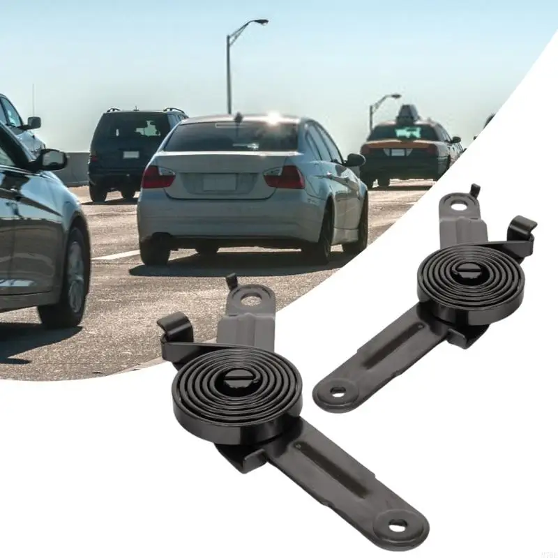 M76E Haubenscharnier-Reparatur-Feder-Set, 2-teiliges Links-Rechts-Paar aus Metall mit flacher Federstruktur, gestanzten Armen – Detail 3