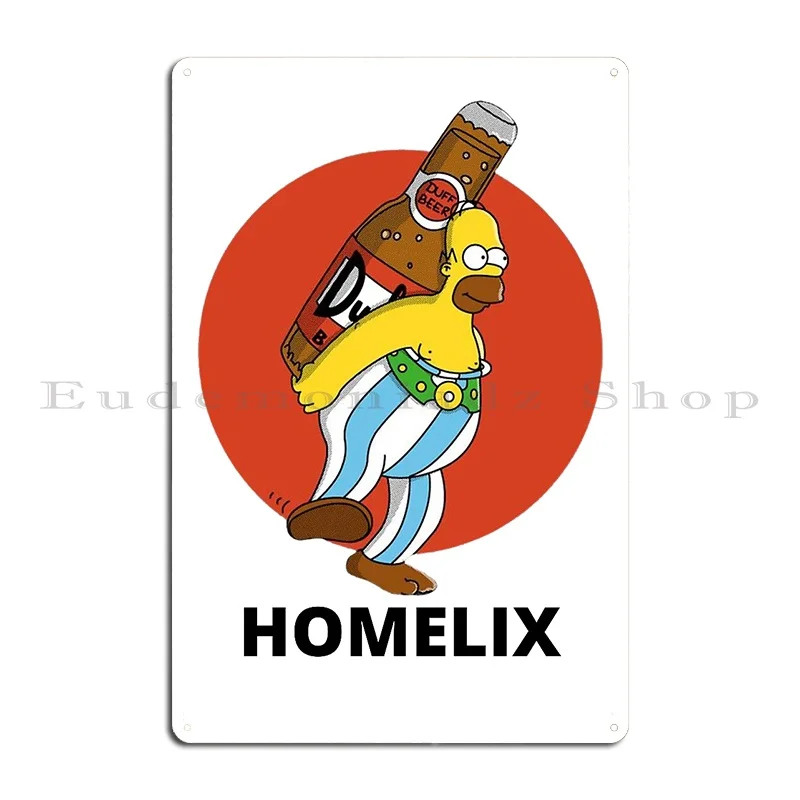 Homer In Asterix And Obelix Version Metal Sign Create Designing Cinema Vintage Garage Tin Sign Poster