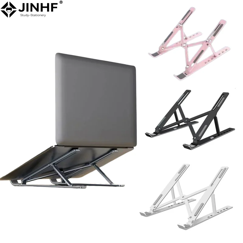 Laptop Stand Plastic Adjustable Notebook Holder for Macbook Non-slip Foldable Cooling Base Bracket for Laptop/ Tablet/ Phone