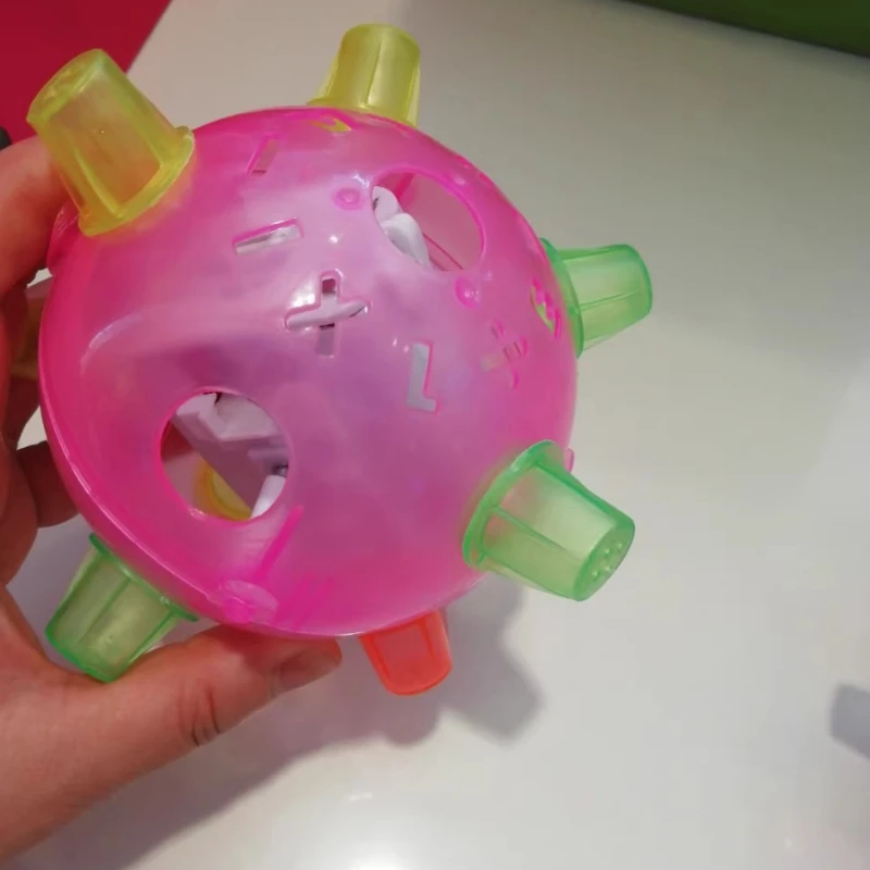 

Musical Dancing Pet Ball Flashing Bouncing ColorChange Dog Boredom Relief Toy Anxiety Soother Safe Material