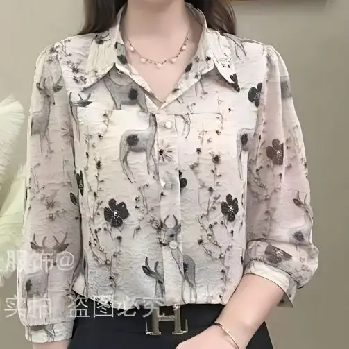 

Fashionable Shirt Print 2025 New Model Stylish Summer Loose Top
