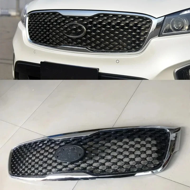 Modified Front Grille Racing Grills Bumper Mask Cover Replacement Mesh Car Grill For Kia Sorento 2015 2016 2017 2018