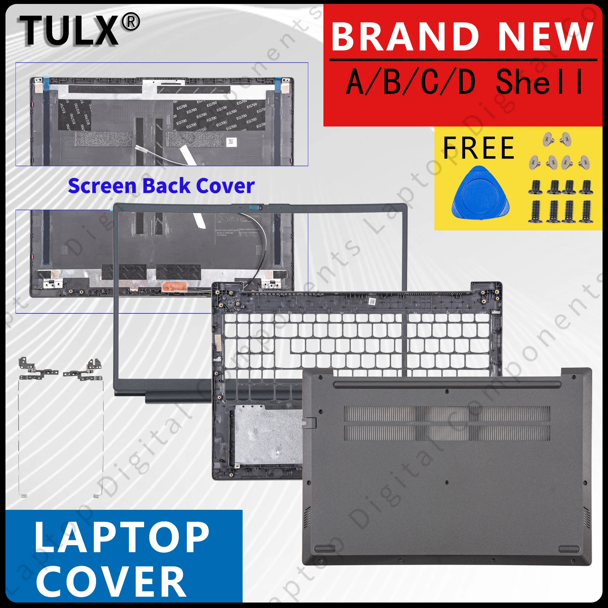 

Parts For V15 G2 ITL V15 G2 ALC LCD Back Cover 5CB1B96446 Bezel Hinges Palm rest 5CB1B96453 Bottom Case Housing Case HV560