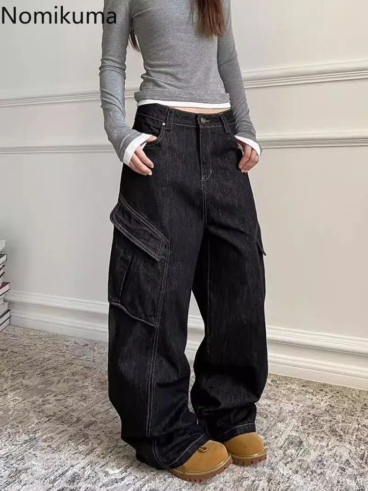 

Harajuku Y2k Wide Leg Pants Fashion Streetwear Jeans for Women Pantalon Femme Casual Fashion Korean Denim Trousers New Bottoms