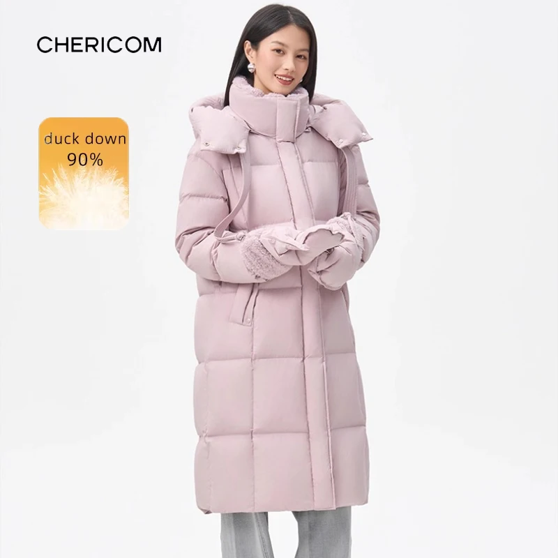 Chericom Lichtgewicht gewatteerde jassen Opstaande kraag Capuchon Schuine zakken Eendvullende jassen Gebreide manchetten Winterjassen Y318189Y