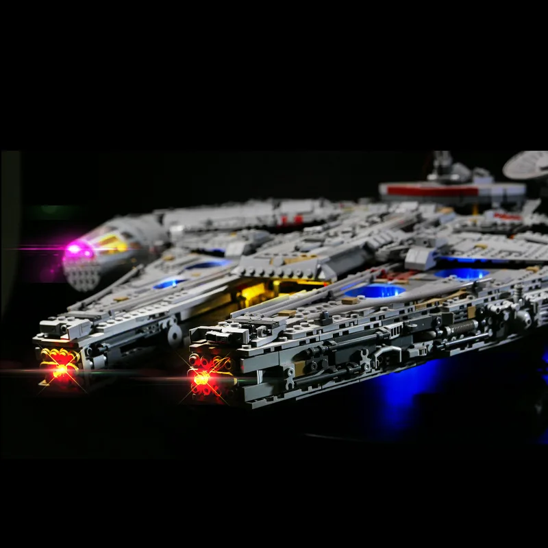 DIY LED Light Kit For LEGO 75192 Ultimate Millennium Falcon Building Block Set（Only LED Light,Without Blocks Model）