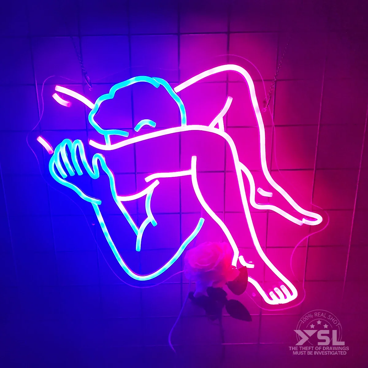 Sexy Lady men and women Neon sign USB Led Light Acrylic Transparent Customizable Birthday Party Neon sign Wall Decoration