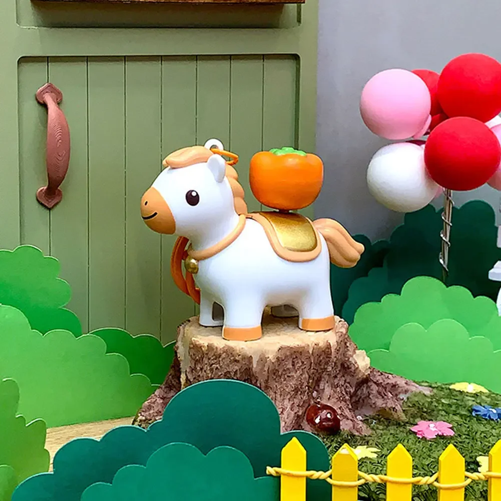 Portable Keychain Rotating Horse Design Key Ring Horse Key Chain Miniature Decompression Toy Pocket-sized Horse Wind Up Toys