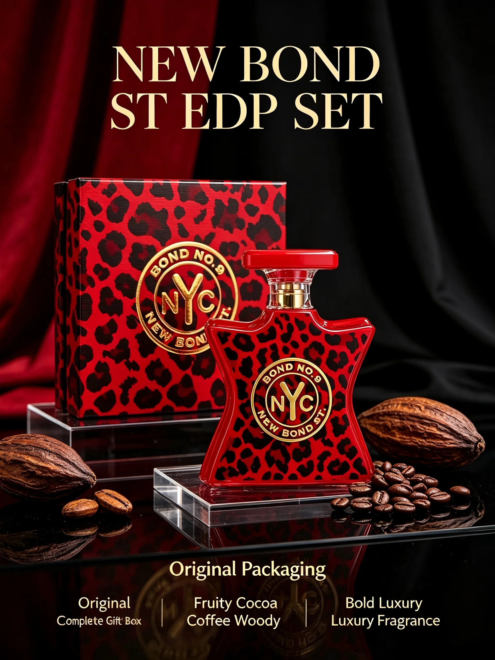 Bond No. 9 New Bond St Eau de Parfum (100ml / 3.40 fl oz) – Rich Roasted Coffee, Cacao, Chestnut & Bourbon Vanilla – Unisex Niche Perfume