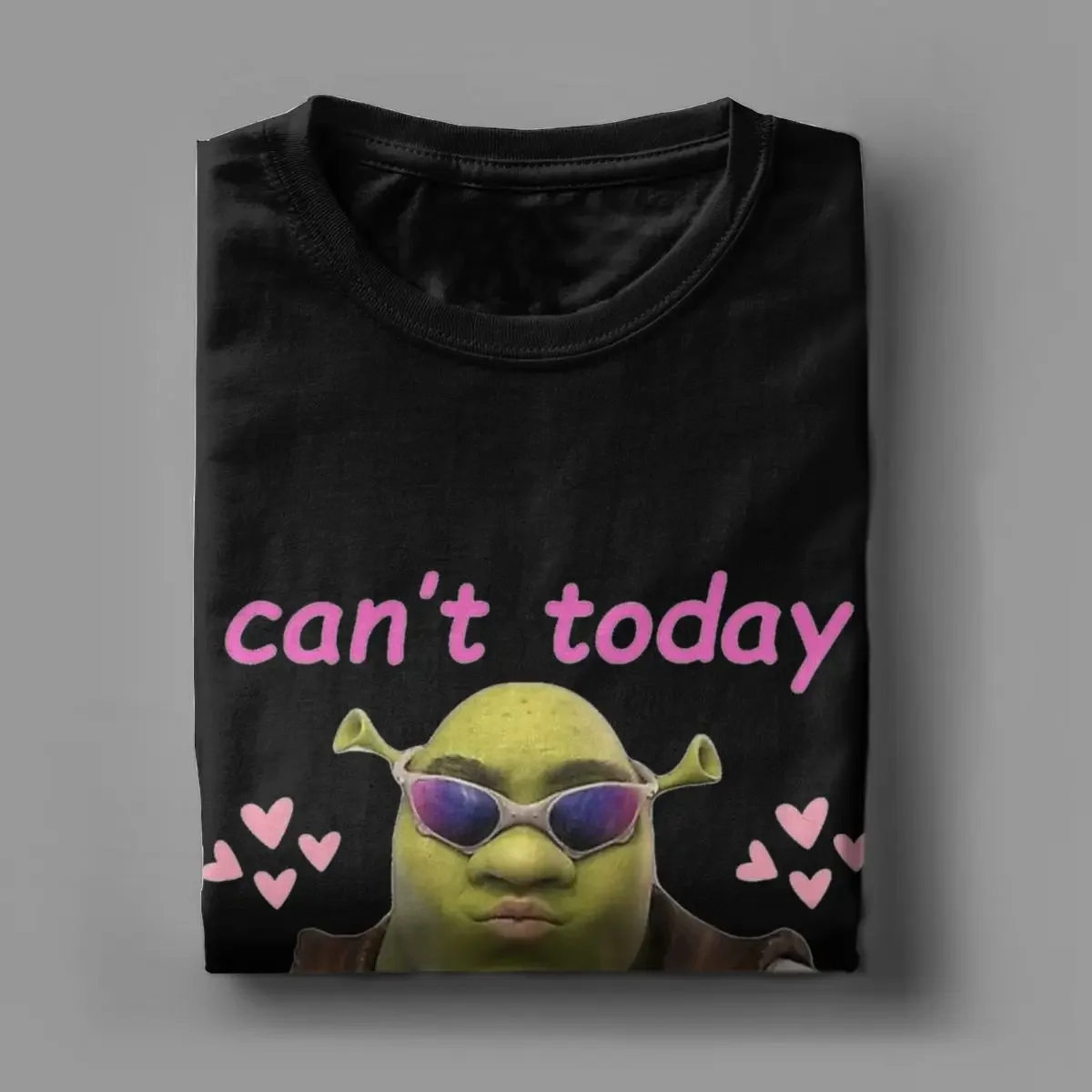 Can\'t Today, I\'m Swamped Shreks Men Women\'s T Shirts Humorous Tees Short Sleeve Round Collar T-Shirts Cotton Plus Size Tops