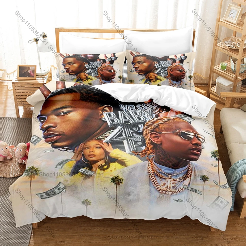 Cool Classic Hit Song Album Graphic Lil Durk Hip Hop Bedding Set Duvet Cover With 2 Pillowcases Teen Urban Bedroom Decor
