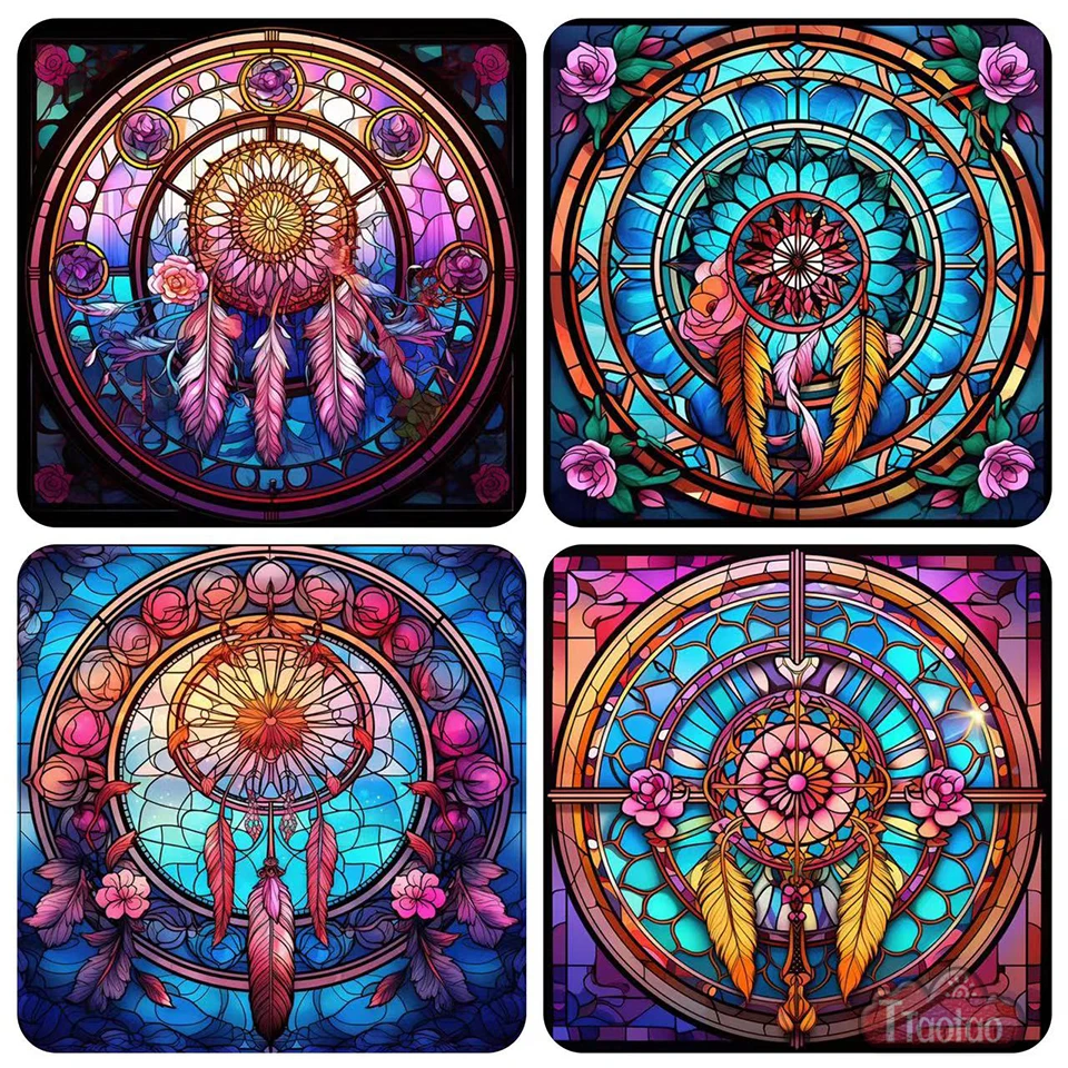 5D Mandala Art Dream Catcher Diamond Painting DIY Full Square Round Mosaic Rhinestone Bead Embroidery Puzzle Handmade Home Decor