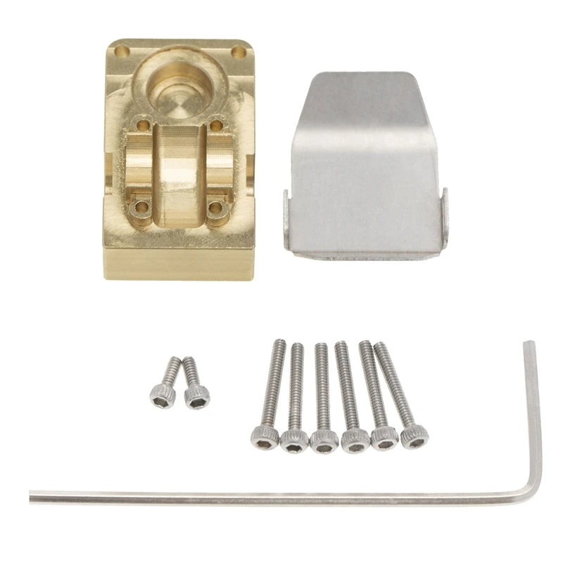 Brass Diff Bridge Axle Cover And Axle Protection Skid Plate For Axial SCX24 AXI90081 1/24 RC Crawler Car