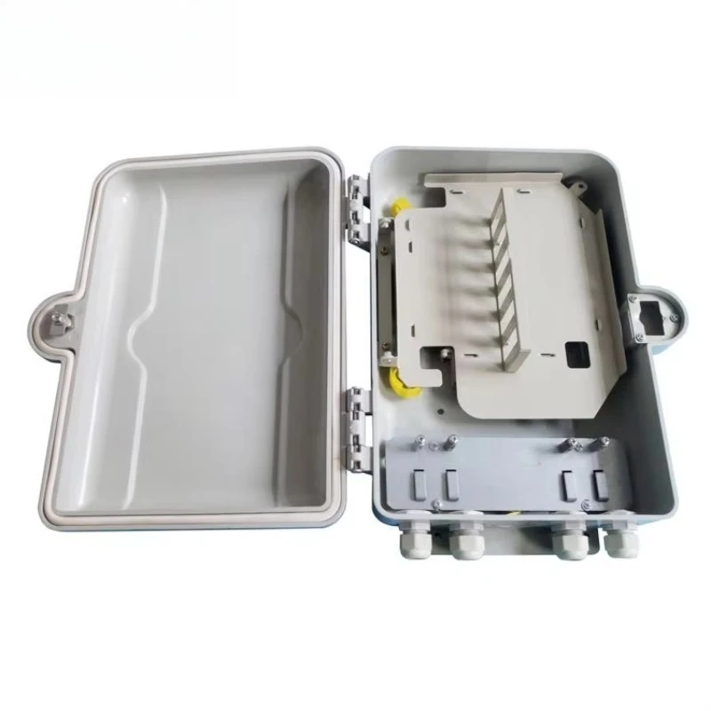 16 Core Waterproof Outdoor Fiber Terminal Box 4 Inlet 16 Outlet Wall Mount Enclosure For FTTH External Cabling