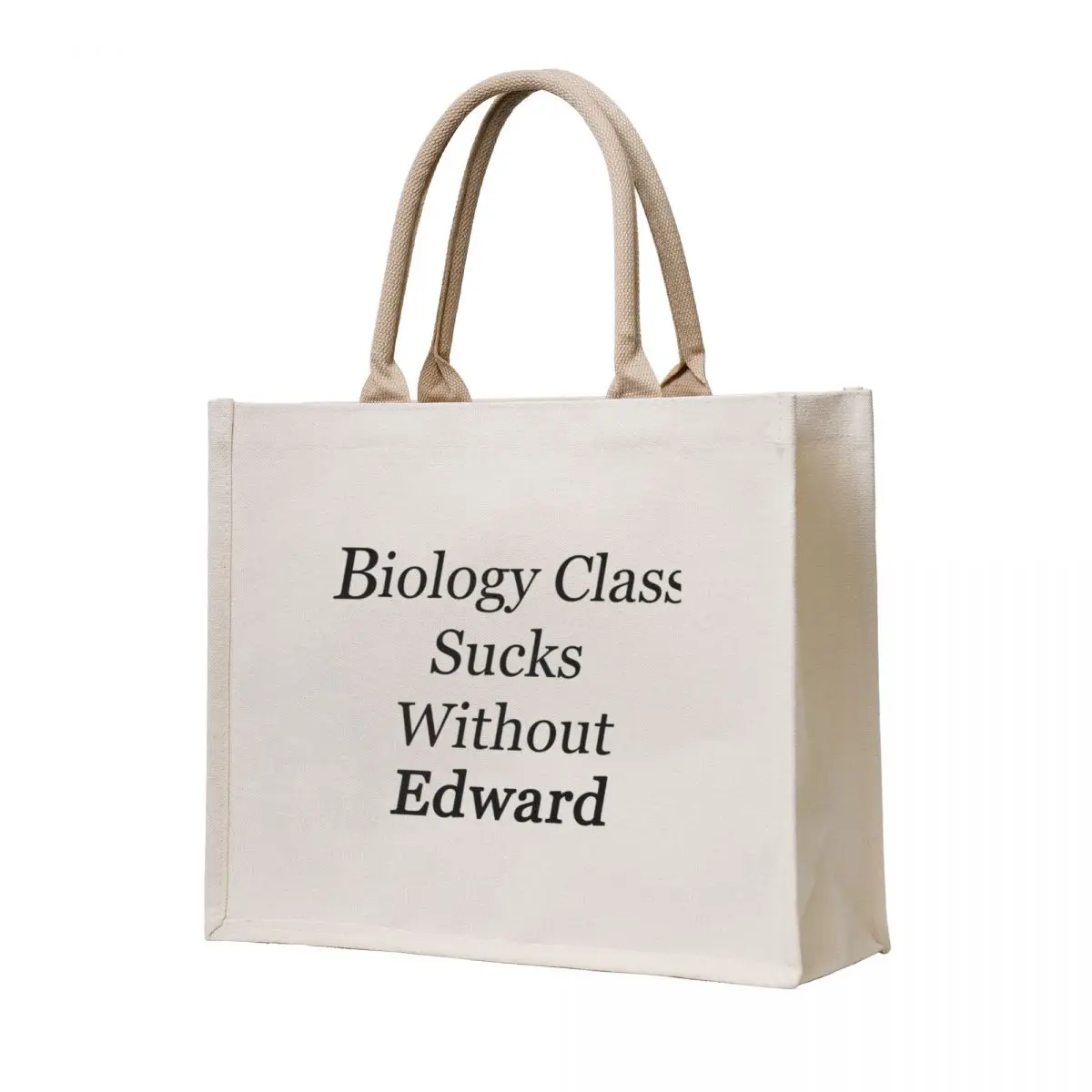 

Biology Class Sucks Without Edward Tote Bag Portable shopping bag tote bags aesthetic ecological bags Shopping bags