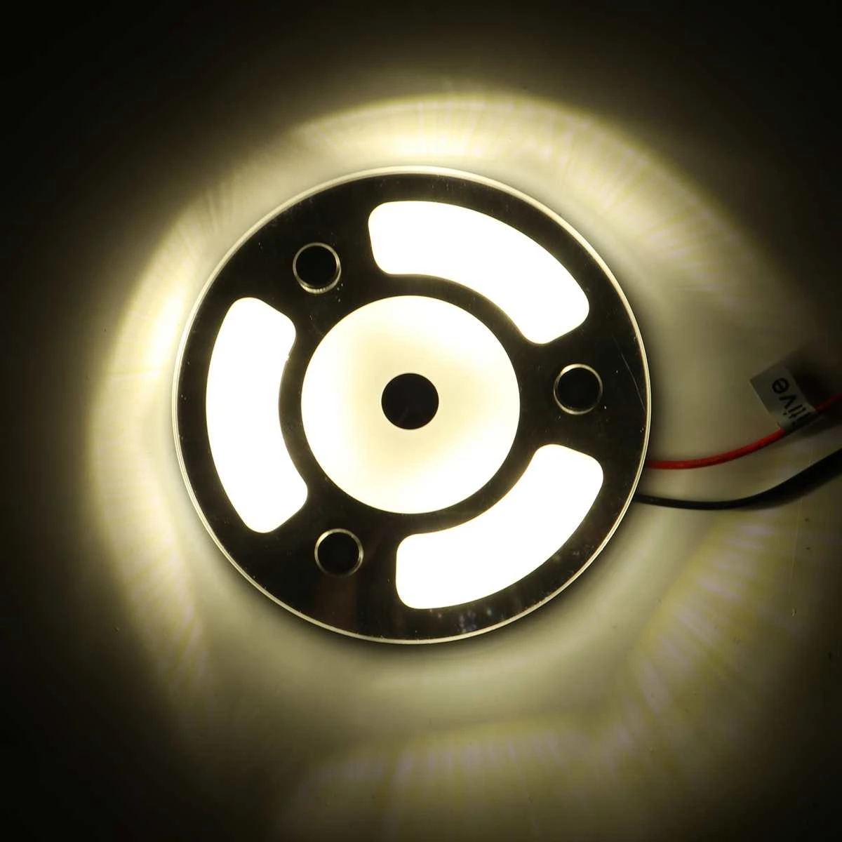 Dual Blue/White/Warm Touch-Dimmer LED Lamp 12-30V DC LED Circular Roof Ceiling Light Caravan RV Motorhome Marine 3000K