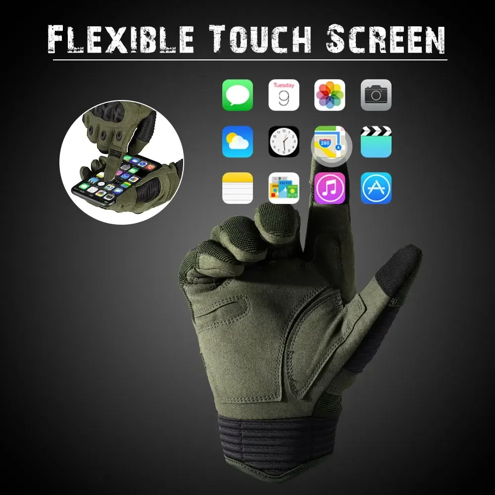 Hard Shell Protect Tactical Touch Screen Gloves Men Breathable Outdoor Working Cycling Fishing Sports Non-Slip Full Finger Glove